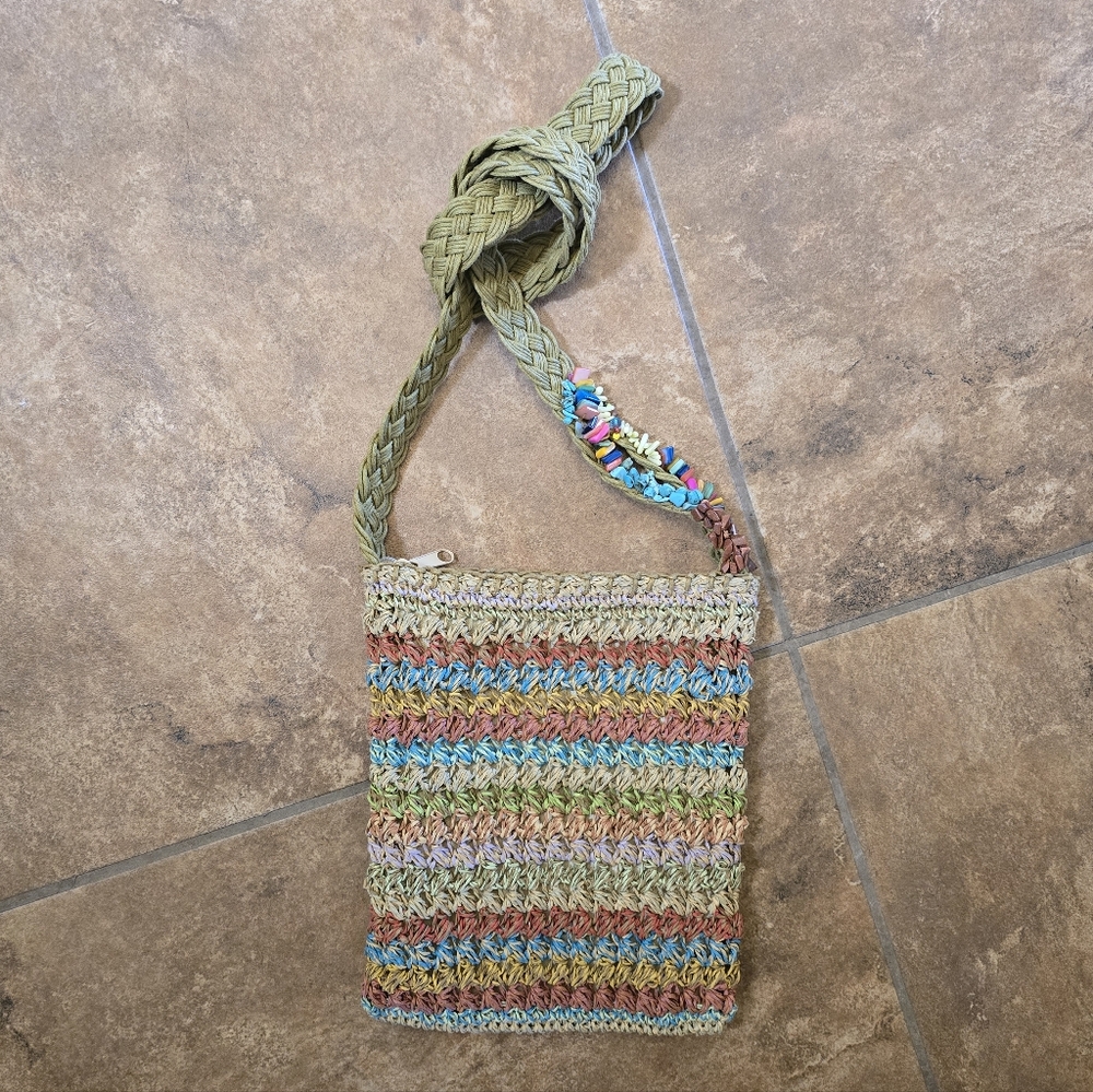 Multicolored Woven Detailed BM Crossbody